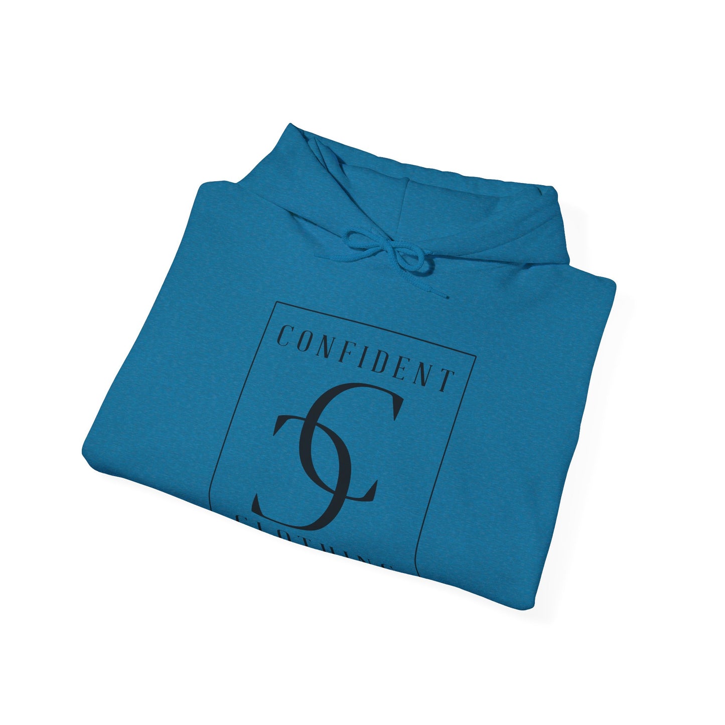 cc (Unisex) multi-color Confident Clothing Luxury Hooded Sweatshirt (black logo)