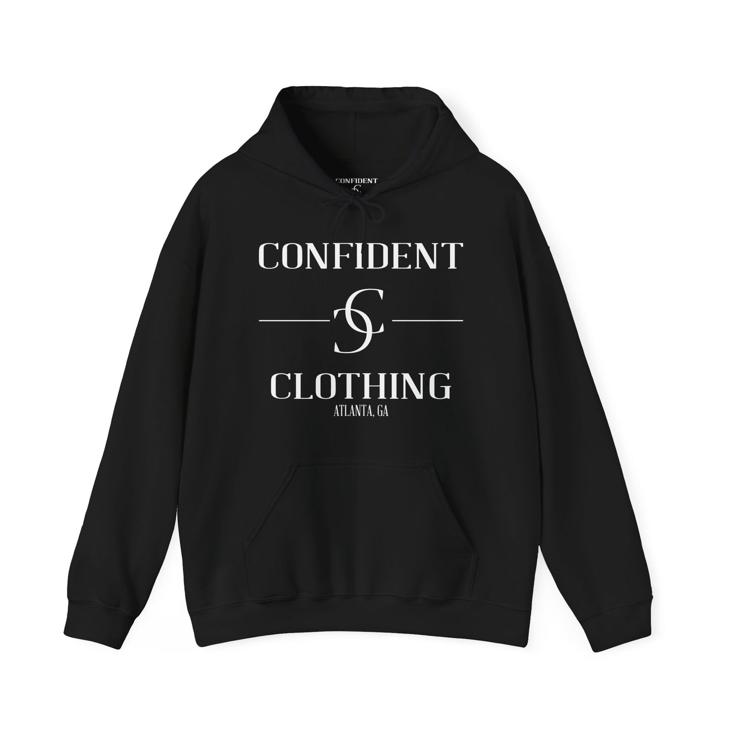 cc (Unisex) multi-color Confident Clothing Luxury Hooded Sweatshirt (white logo)