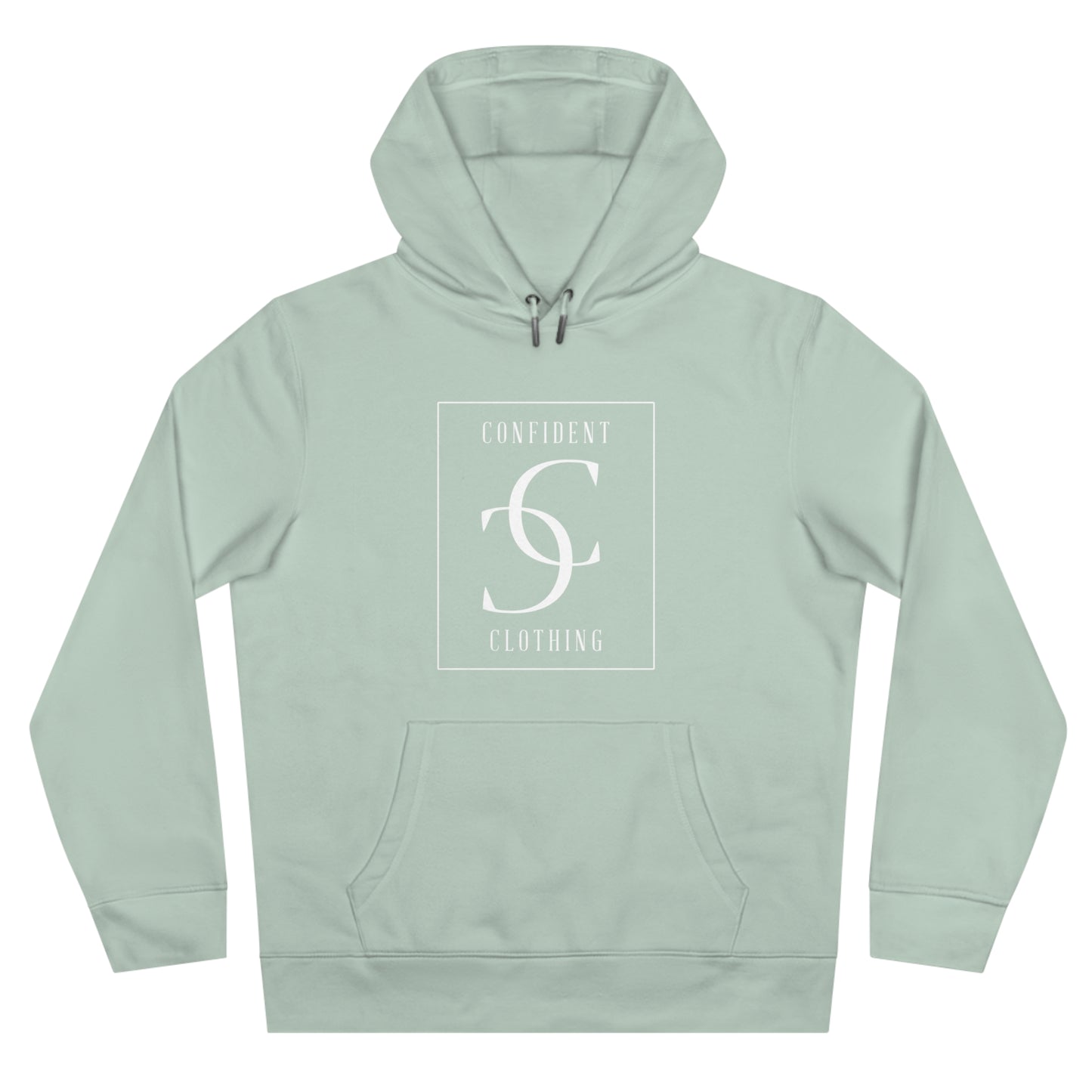 (hoodie unisex) multi-color Confident Clothing Luxury Hooded Sweatshirt (frame white logo)