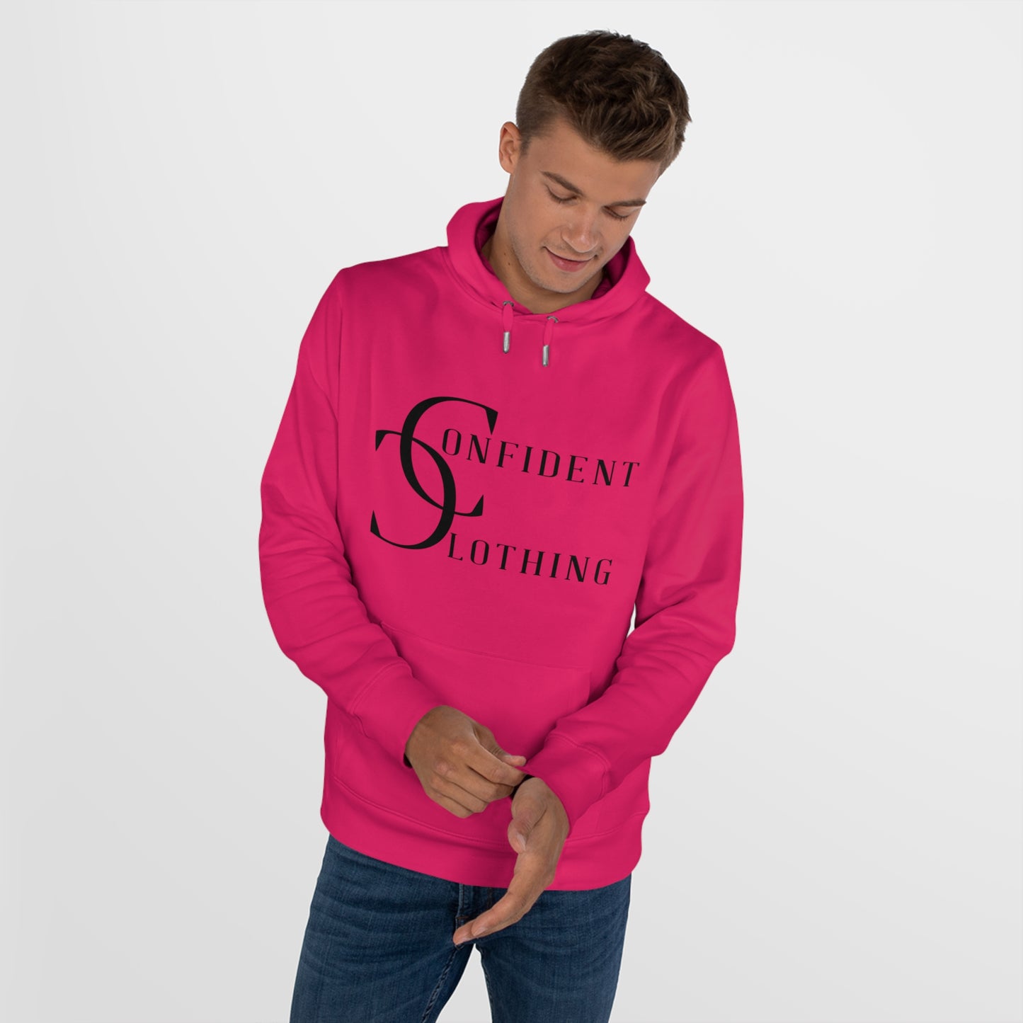 (hoodie unisex) multi-color Confident Clothing Luxury Hooded Sweatshirt (wcc black logo)