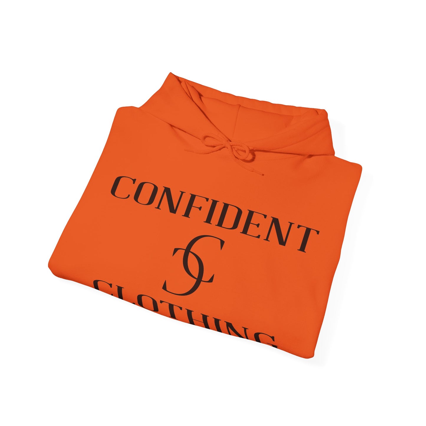 cc (Unisex) multi-color Confident Clothing Luxury Hooded Sweatshirt (black logo)