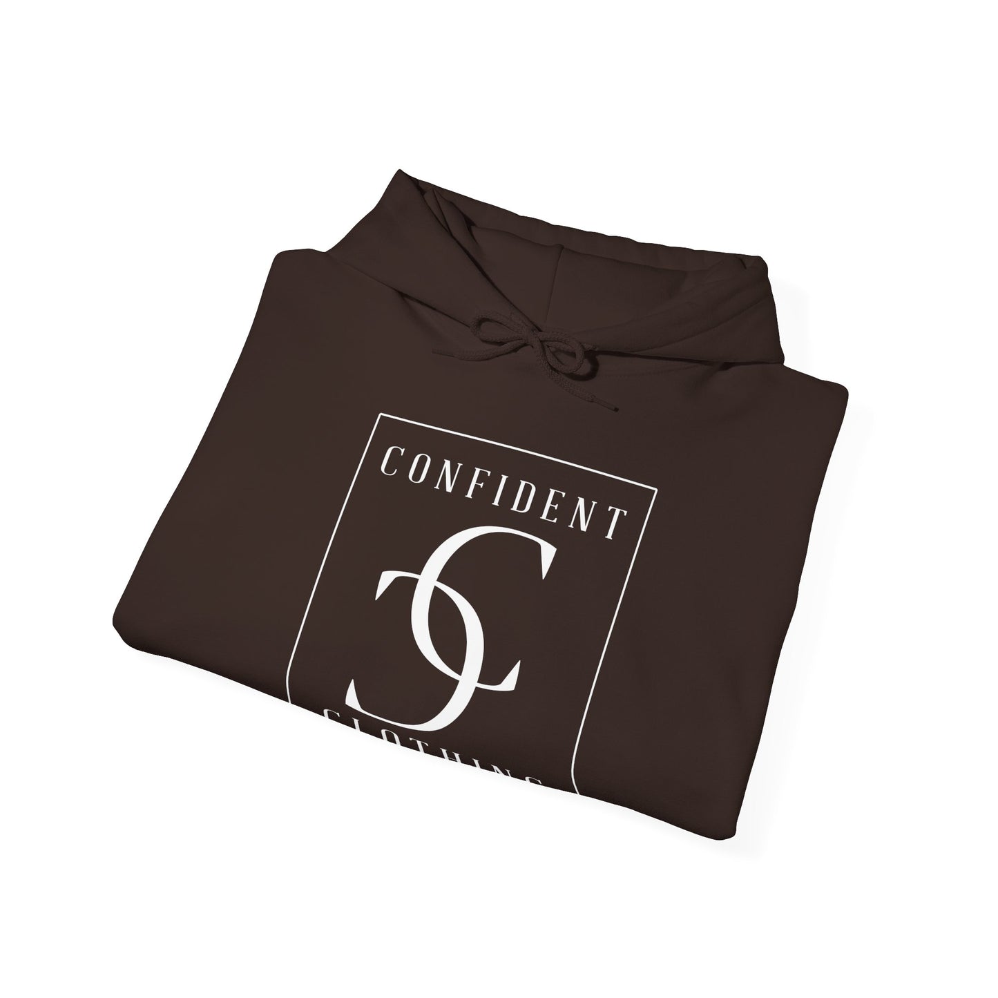 cc (Unisex) multi-color Confident Clothing Luxury Hooded Sweatshirt (frame white logo)