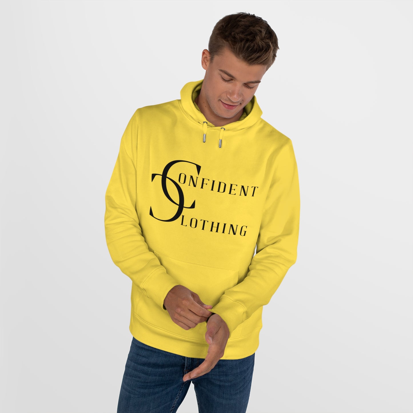 (hoodie unisex) multi-color Confident Clothing Luxury Hooded Sweatshirt (wcc black logo)