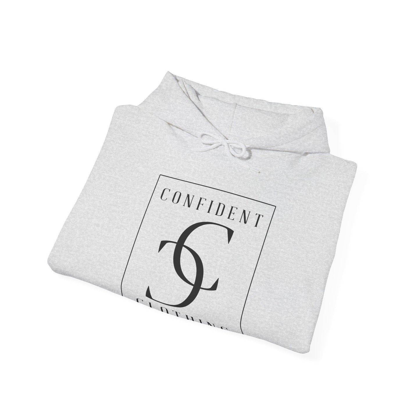 cc (Unisex) multi-color Confident Clothing Luxury Hooded Sweatshirt (black logo)