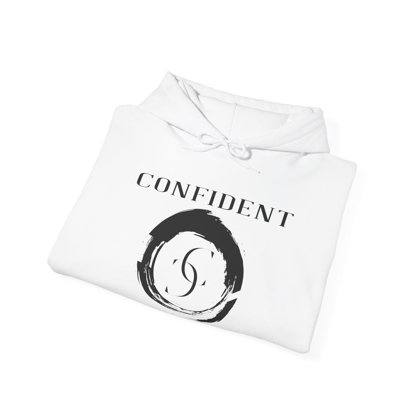 cc (Unisex) multi-color Confident Clothing Luxury Hooded Sweatshirt black logo swirl nc)