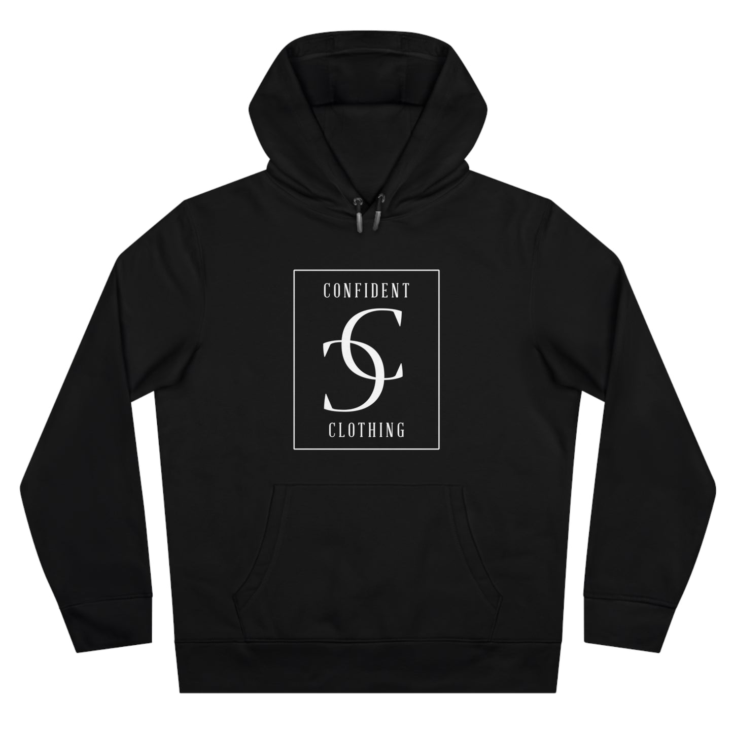 (hoodie unisex) multi-color Confident Clothing Luxury Hooded Sweatshirt (frame white logo)