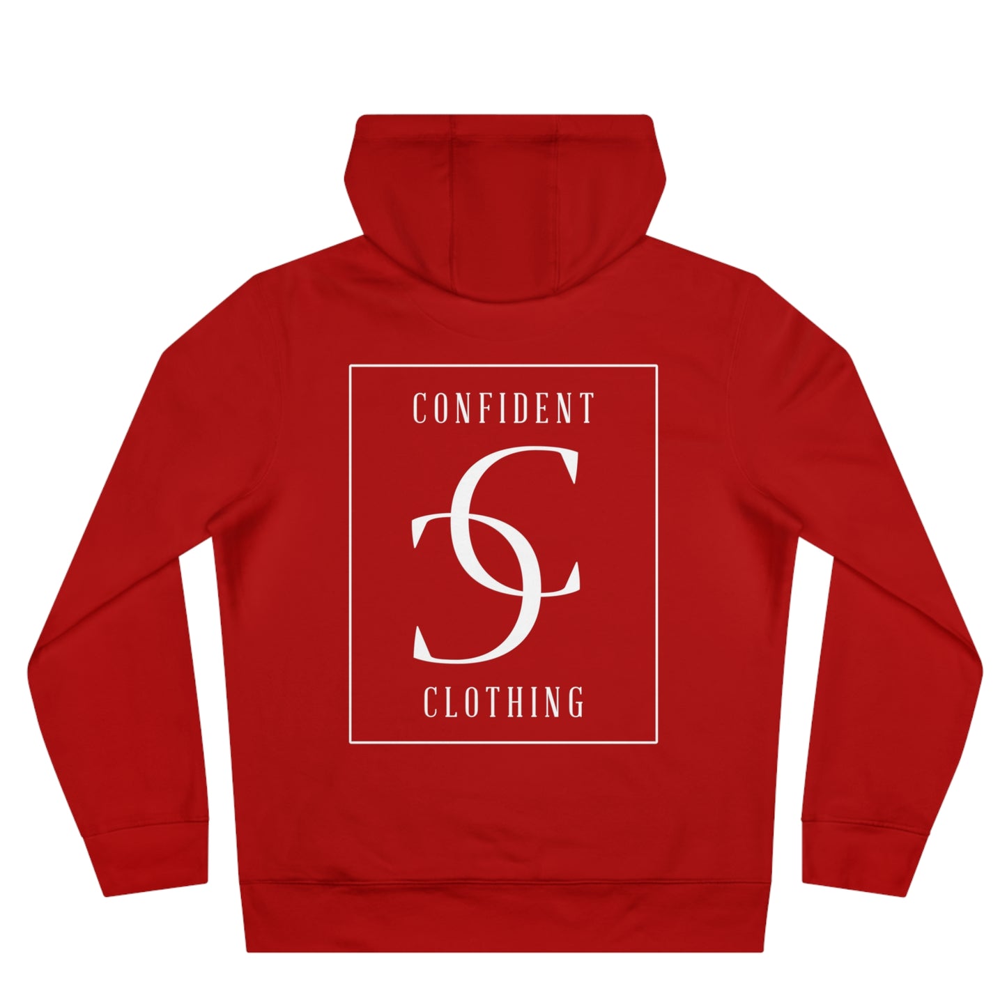 (hoodie unisex) multi-color Confident Clothing Luxury Hooded Sweatshirt (big cc white logo on back)