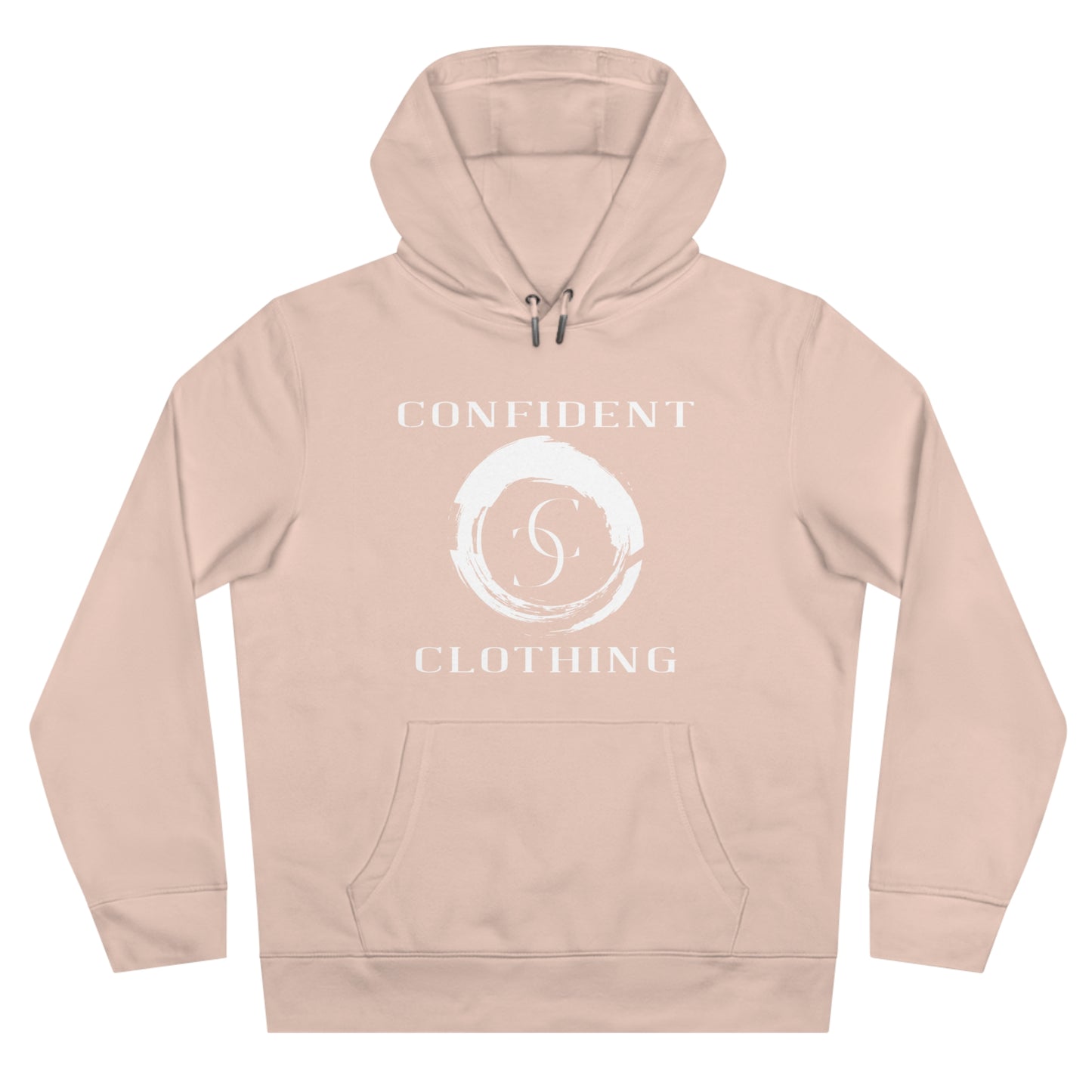 (hoodie unisex) multi-color Confident Clothing Luxury Hooded Sweatshirt (big cc circle white logo)