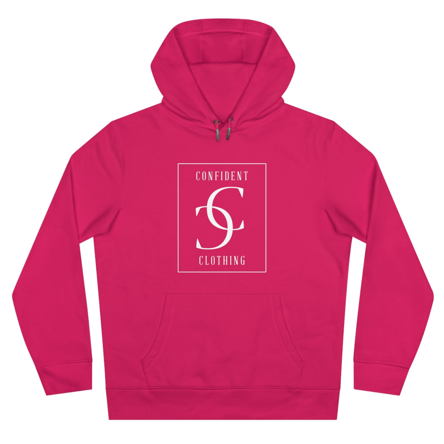 (hoodie unisex) multi-color Confident Clothing Luxury Hooded Sweatshirt (frame white logo)