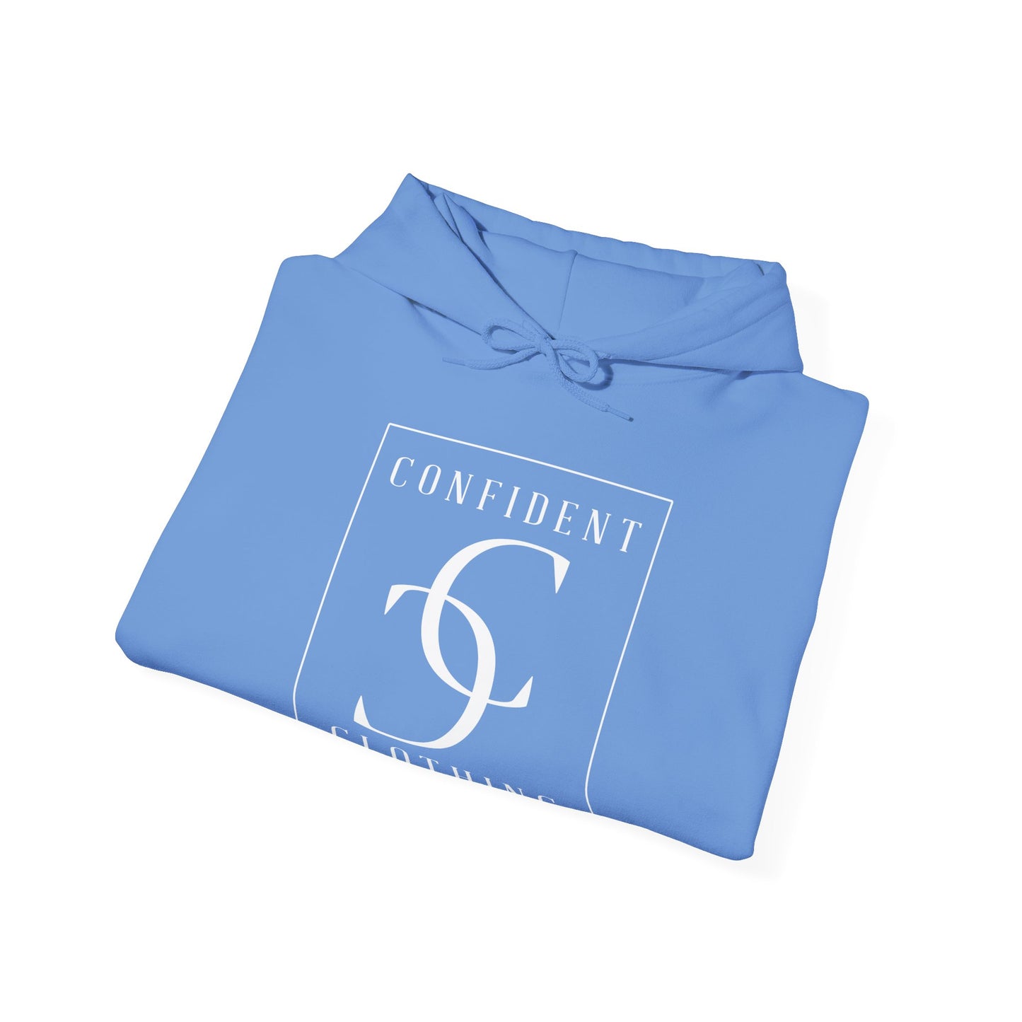 cc (Unisex) multi-color Confident Clothing Luxury Hooded Sweatshirt (frame white logo)