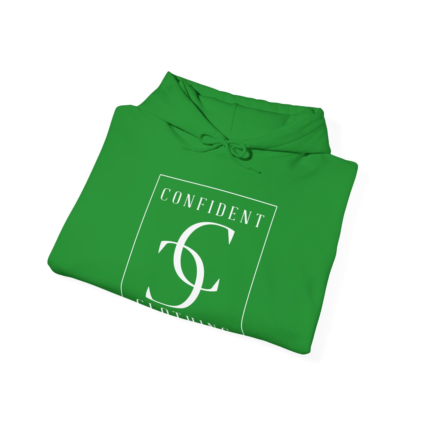 cc (Unisex) multi-color Confident Clothing Luxury Hooded Sweatshirt (frame white logo)