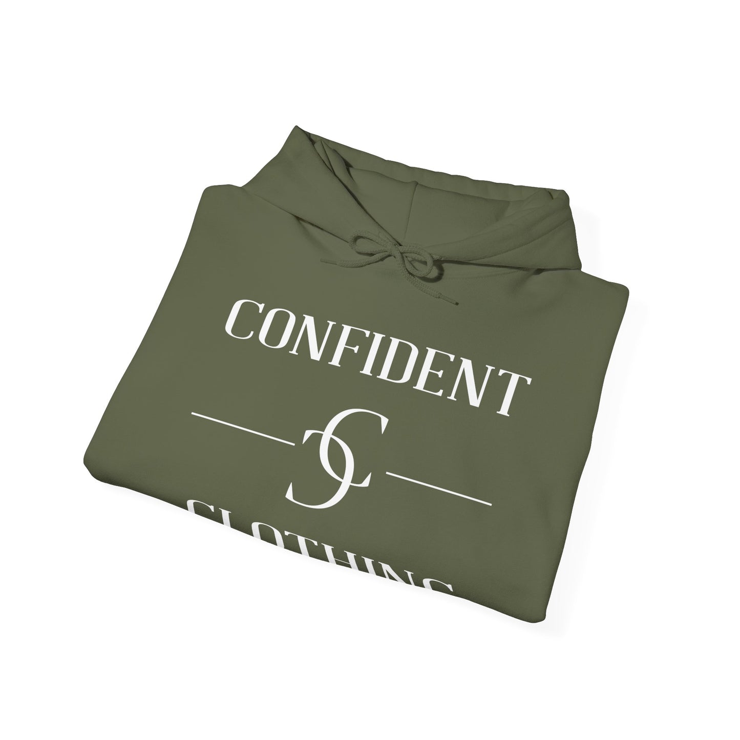 cc (Unisex) multi-color Confident Clothing Luxury Hooded Sweatshirt (white logo)