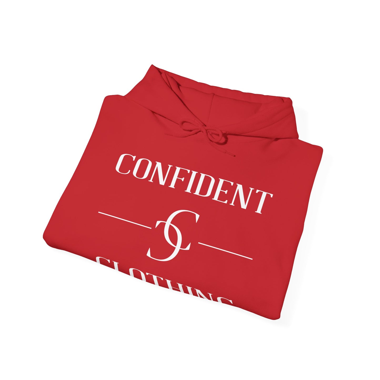 cc (Unisex) multi-color Confident Clothing Luxury Hooded Sweatshirt (white logo)