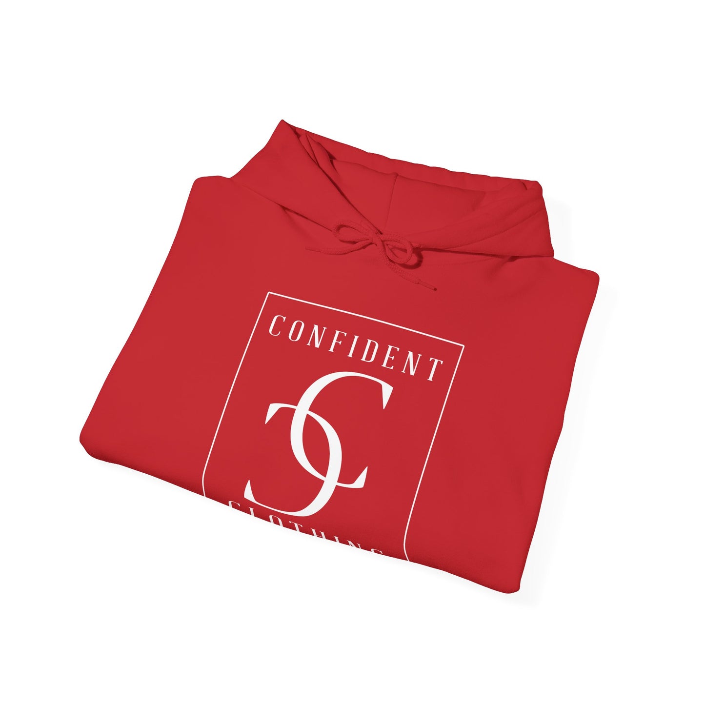 cc (Unisex) multi-color Confident Clothing Luxury Hooded Sweatshirt (frame white logo)