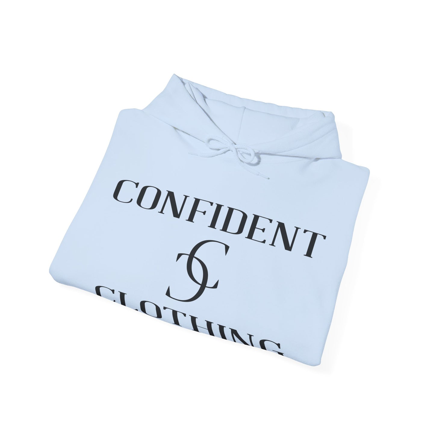 cc (Unisex) multi-color Confident Clothing Luxury Hooded Sweatshirt (black logo)