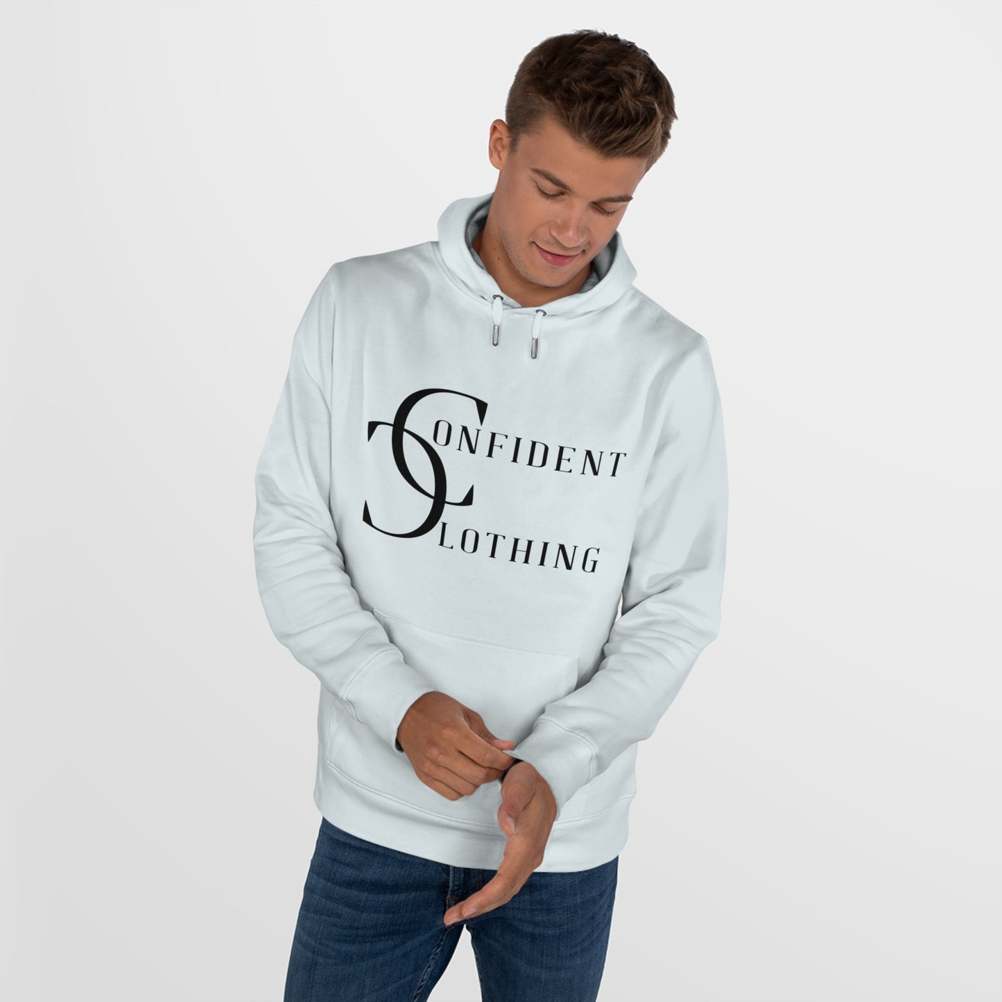 (hoodie unisex) multi-color Confident Clothing Luxury Hooded Sweatshirt (wcc black logo)
