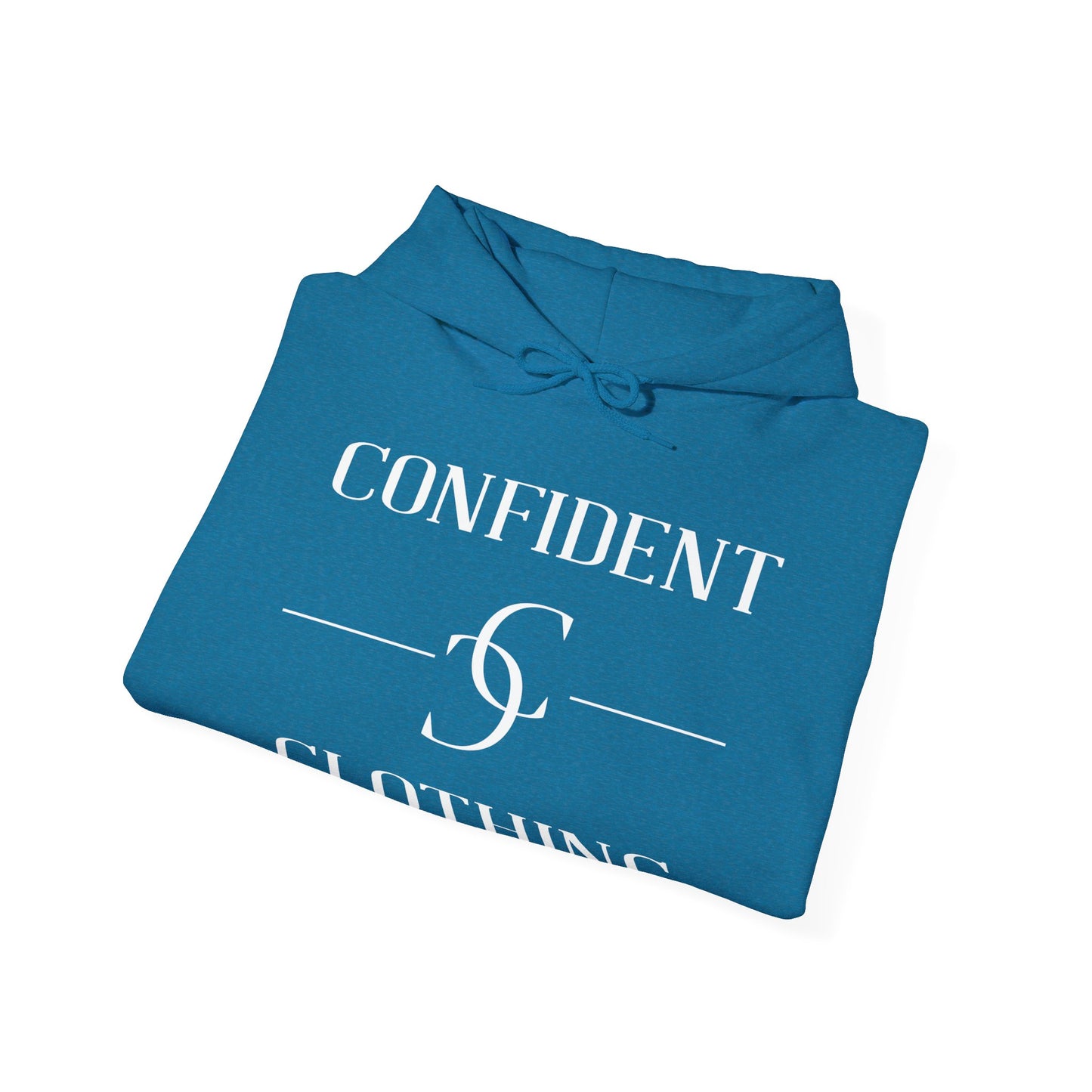 cc (Unisex) multi-color Confident Clothing Luxury Hooded Sweatshirt (white logo)
