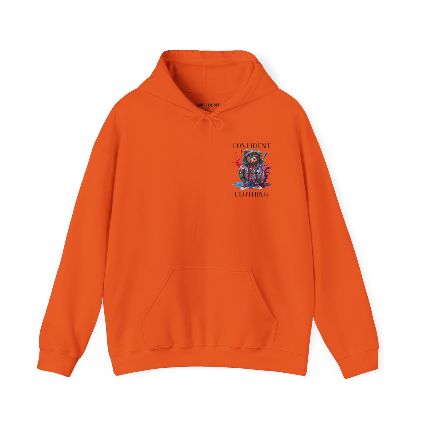 (Unisex) Confident Clothing Luxury Hooded Sweatshirt Urban Bear Collection (I Stay Drip Bear black logo)
