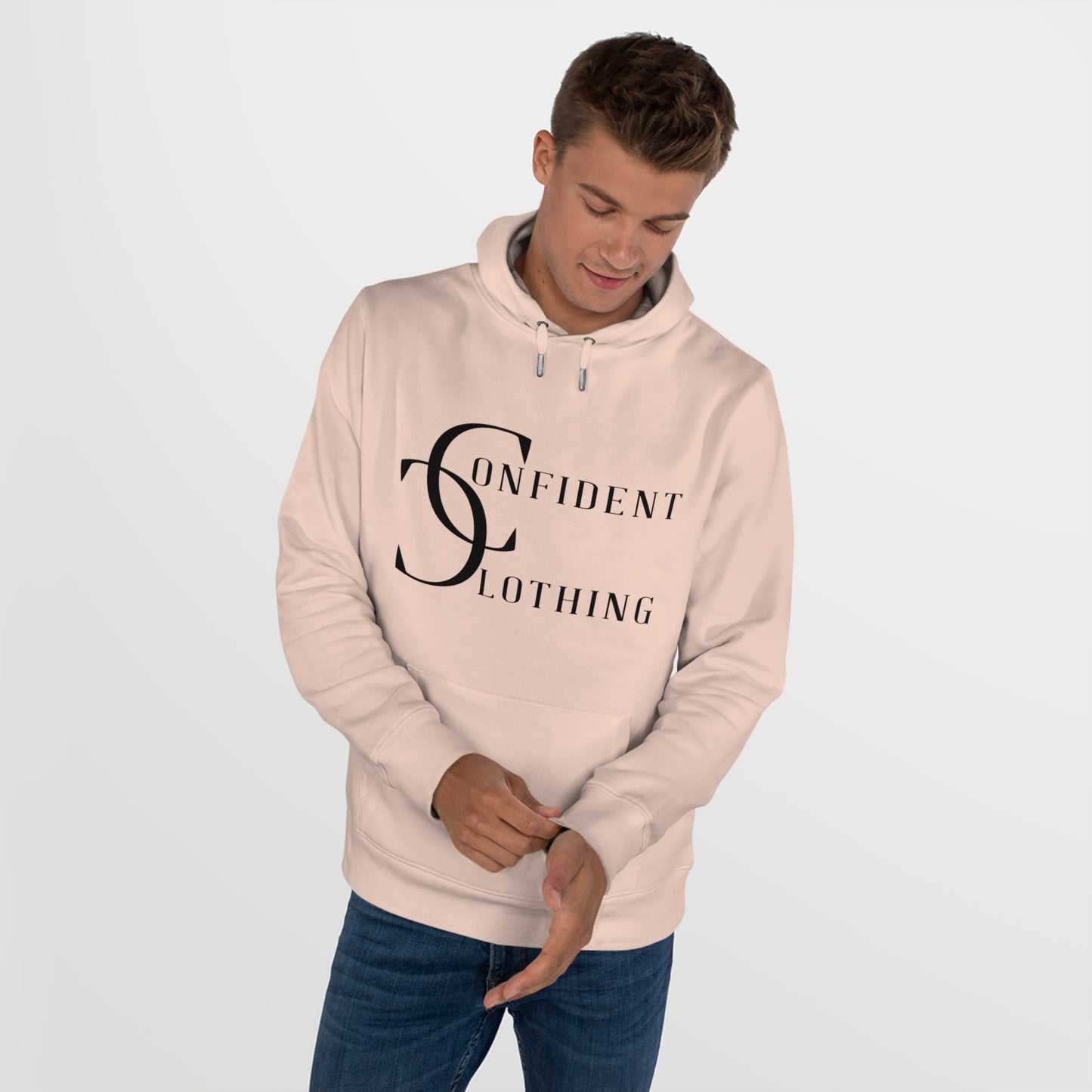 (hoodie unisex) multi-color Confident Clothing Luxury Hooded Sweatshirt (wcc black logo)