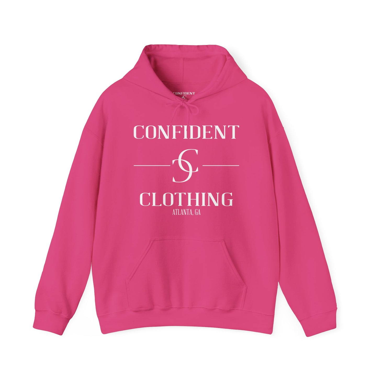 cc (Unisex) multi-color Confident Clothing Luxury Hooded Sweatshirt (white logo)