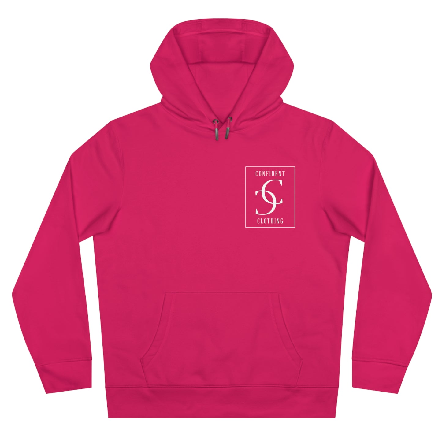 (hoodie unisex) multi-color Confident Clothing Luxury Hooded Sweatshirt (big cc white logo on back)