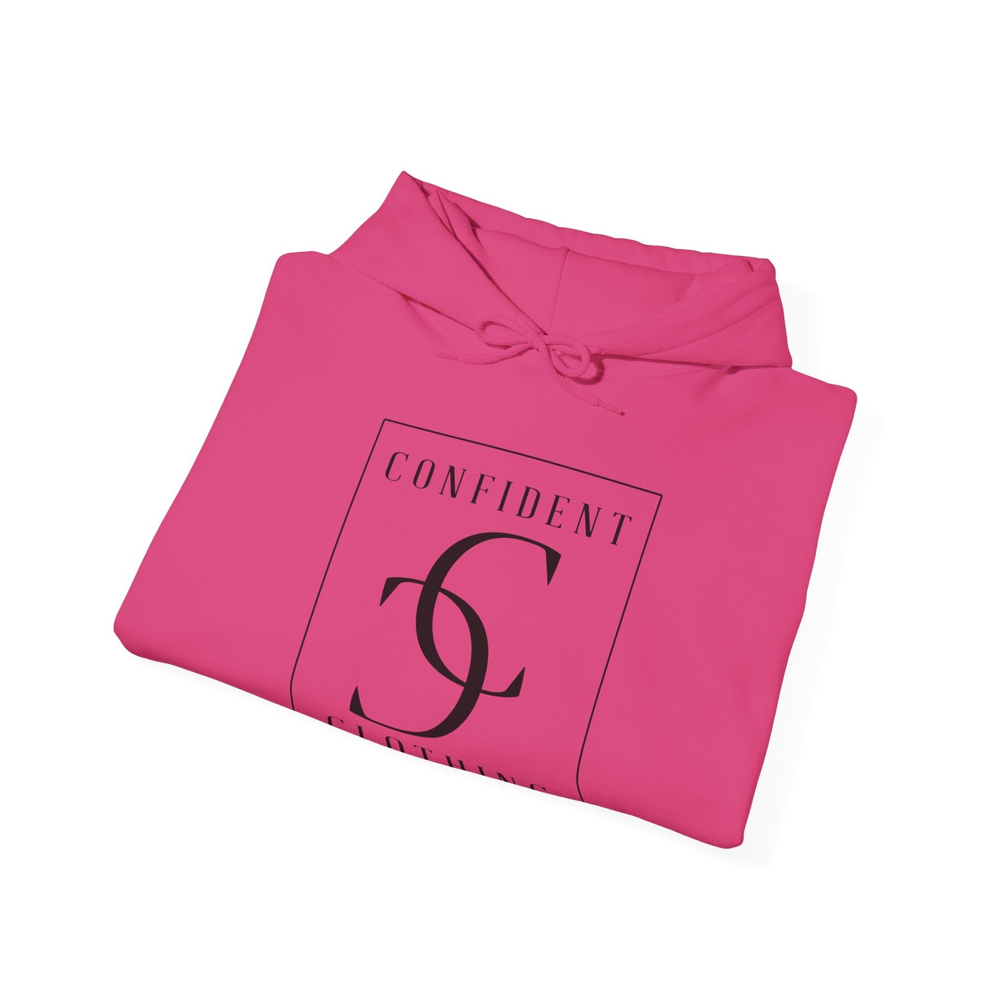 cc (Unisex) multi-color Confident Clothing Luxury Hooded Sweatshirt (black logo)