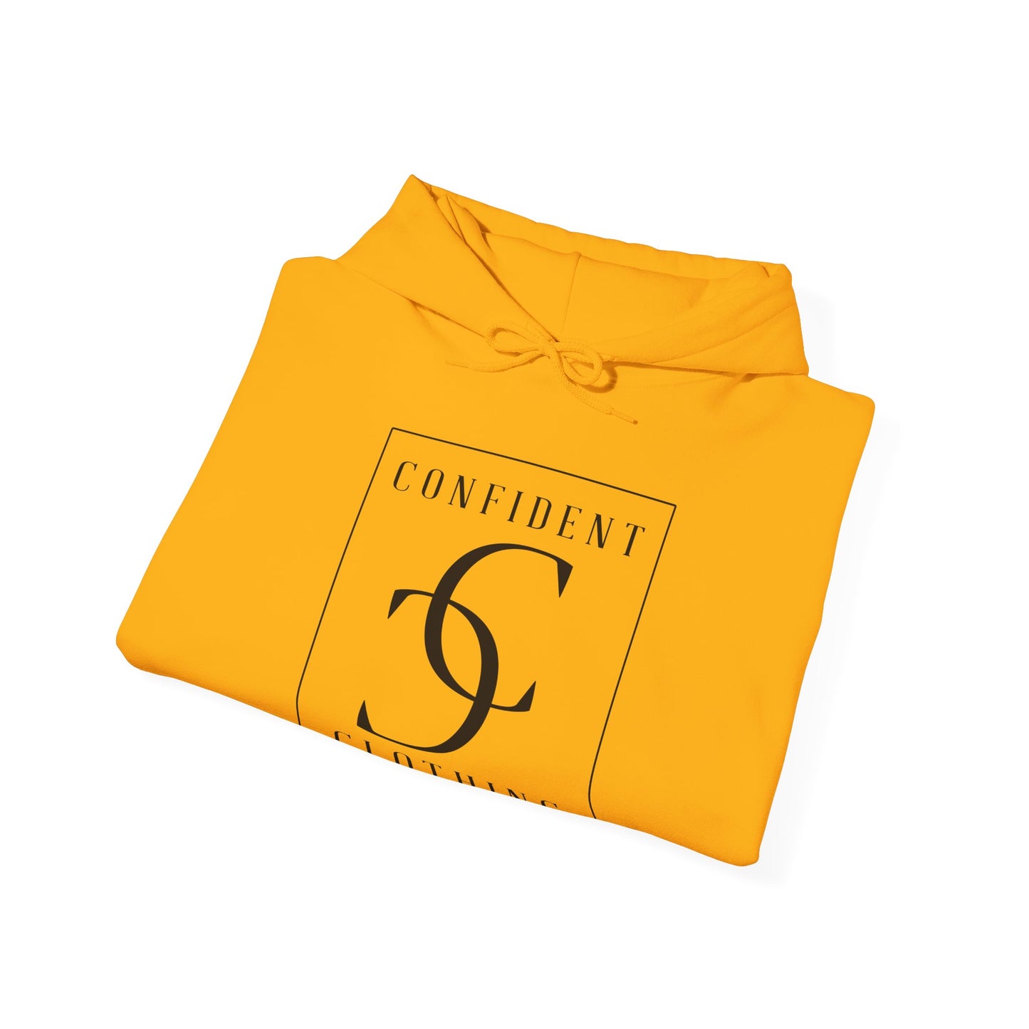 cc (Unisex) multi-color Confident Clothing Luxury Hooded Sweatshirt (black logo)