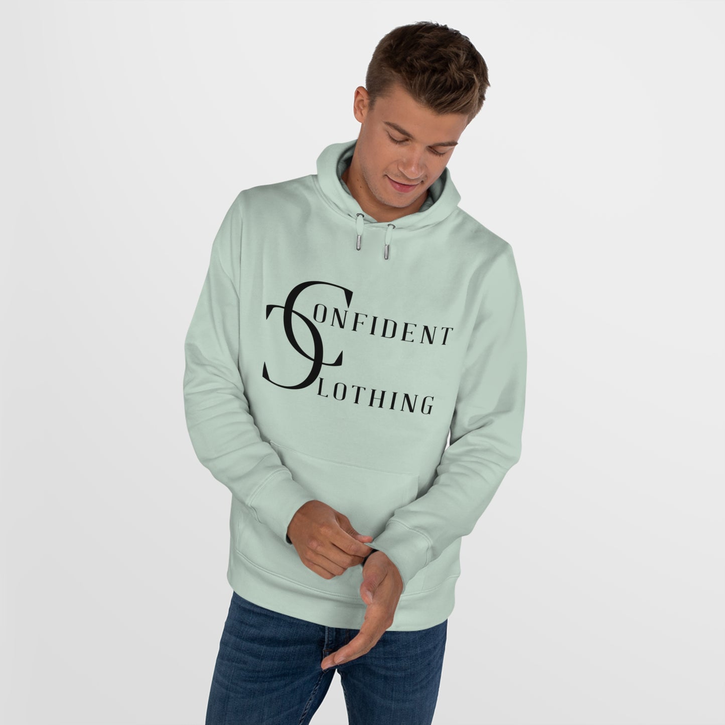 (hoodie unisex) multi-color Confident Clothing Luxury Hooded Sweatshirt (wcc black logo)