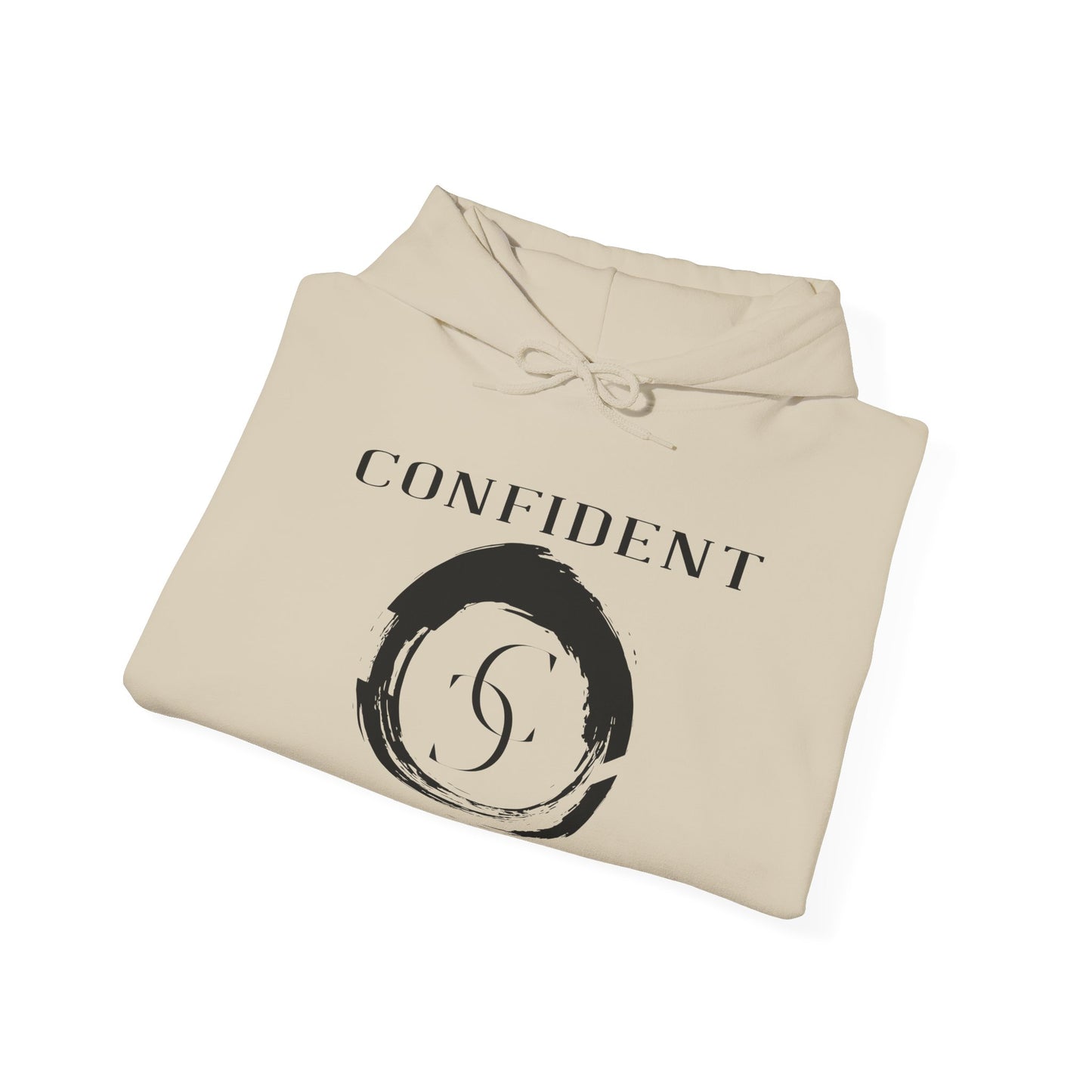 cc (Unisex) multi-color Confident Clothing Luxury Hooded Sweatshirt black logo swirl nc)