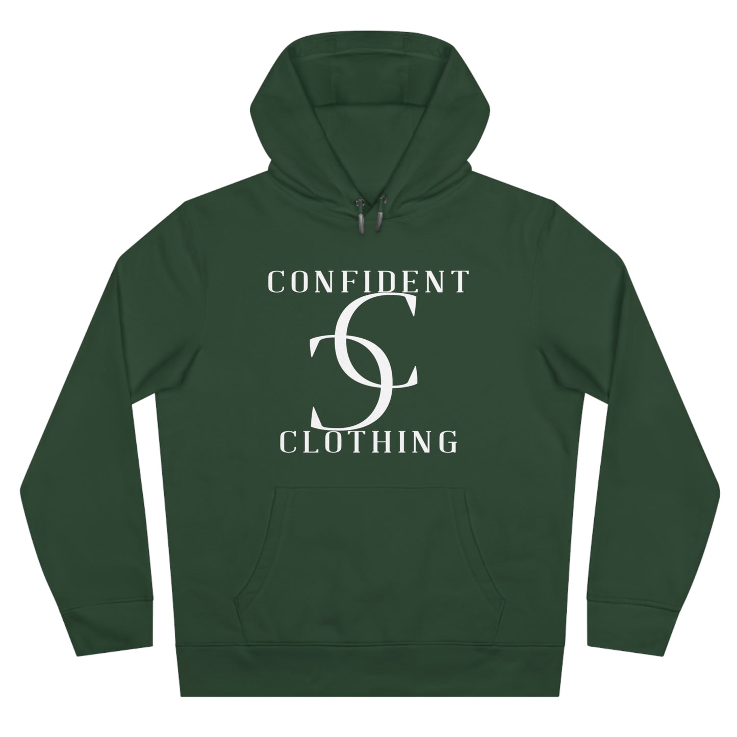 (hoodie unisex) multi-color Confident Clothing Luxury Hooded Sweatshirt (big cc white logo)