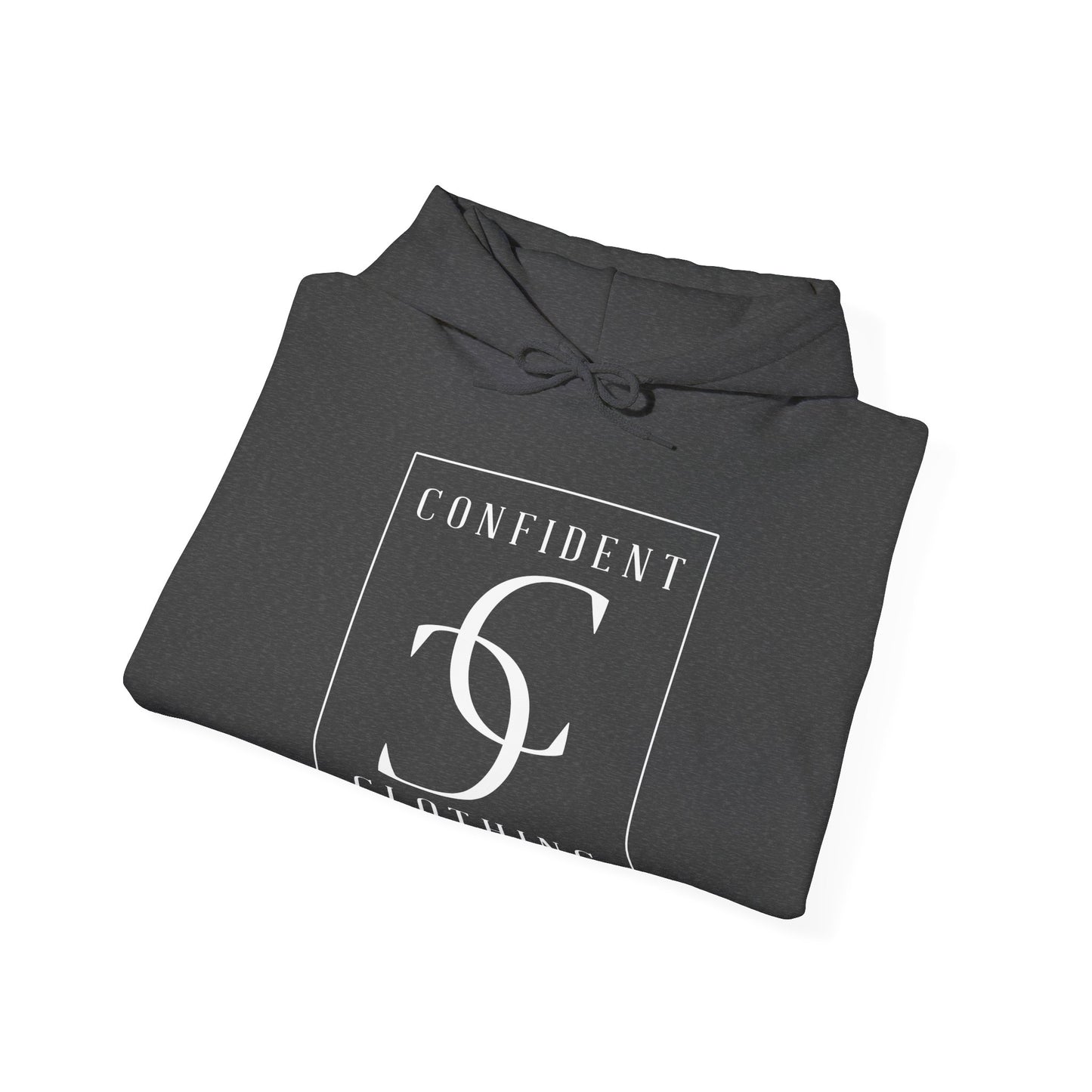 cc (Unisex) multi-color Confident Clothing Luxury Hooded Sweatshirt (frame white logo)