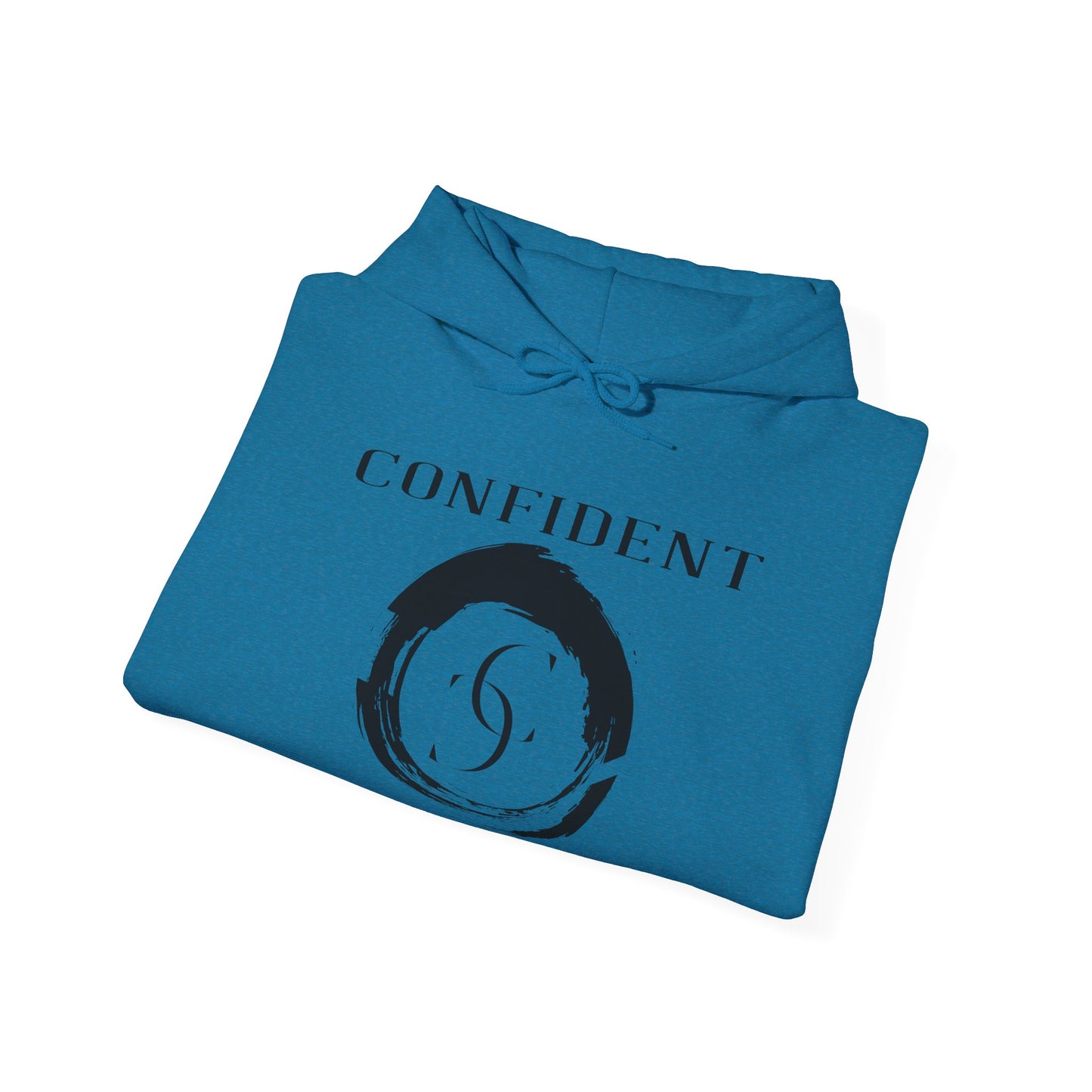 cc (Unisex) multi-color Confident Clothing Luxury Hooded Sweatshirt black logo swirl nc)