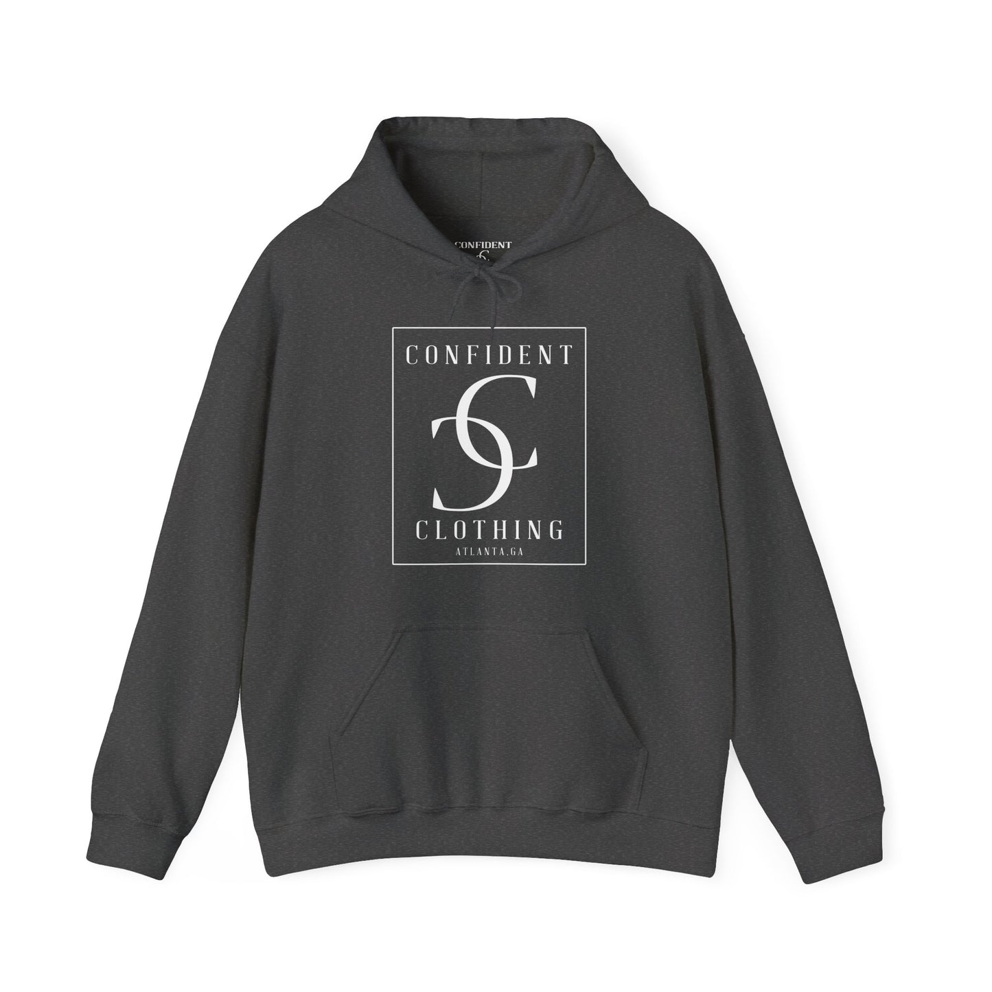 cc (Unisex) multi-color Confident Clothing Luxury Hooded Sweatshirt (frame white logo)