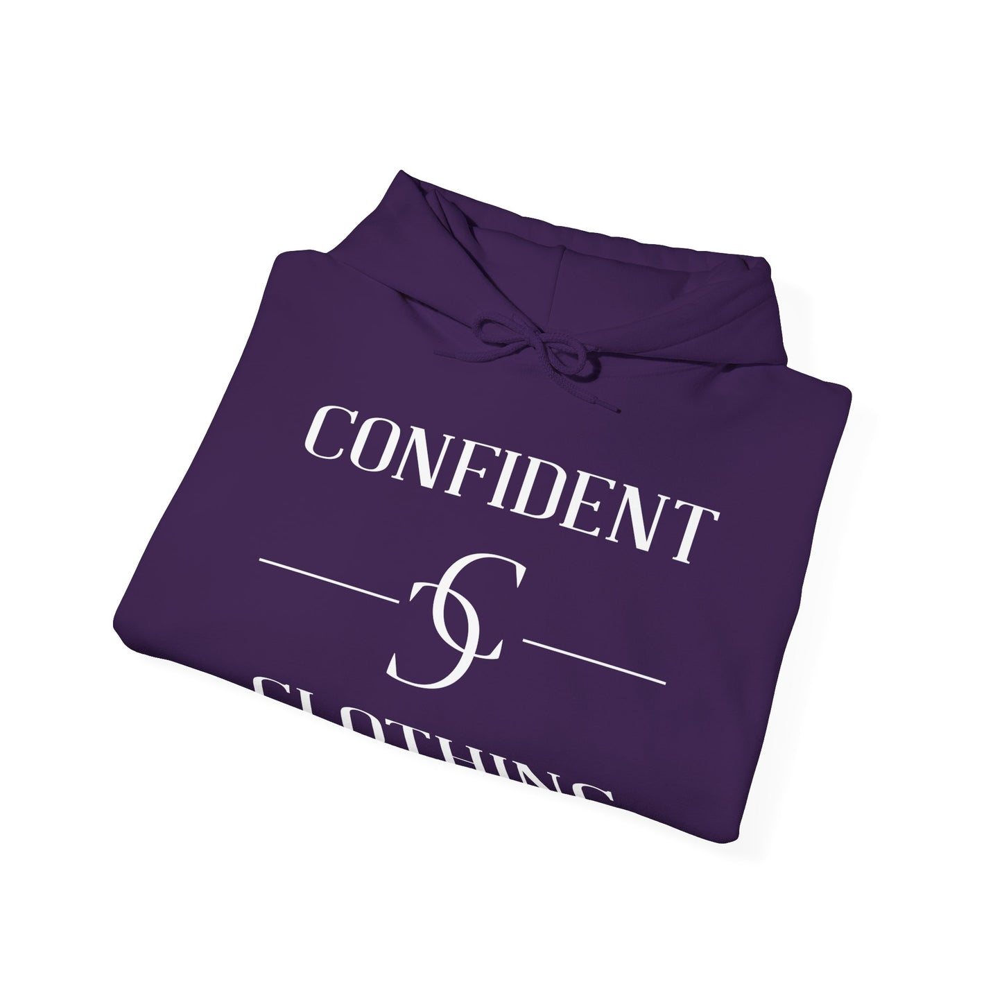 cc (Unisex) multi-color Confident Clothing Luxury Hooded Sweatshirt (white logo)