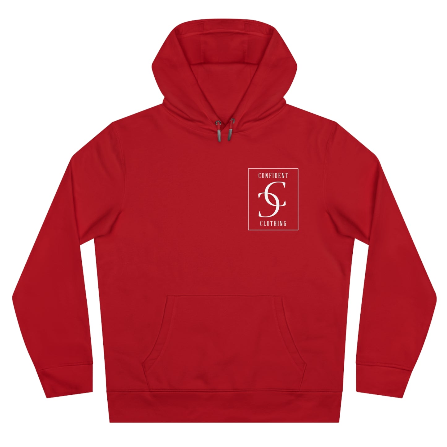 (hoodie unisex) multi-color Confident Clothing Luxury Hooded Sweatshirt (big cc white logo on back)