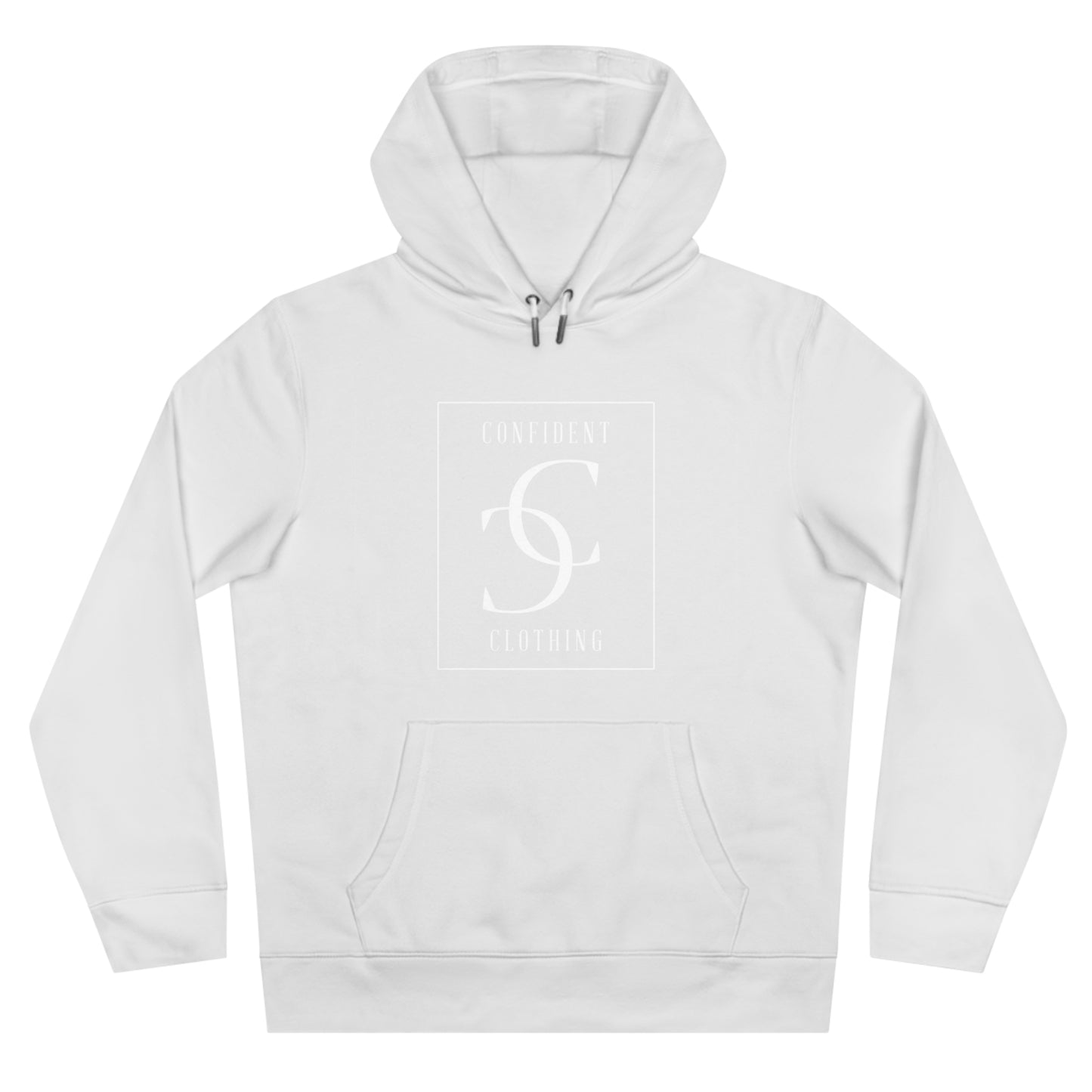 (hoodie unisex) multi-color Confident Clothing Luxury Hooded Sweatshirt (frame white logo)