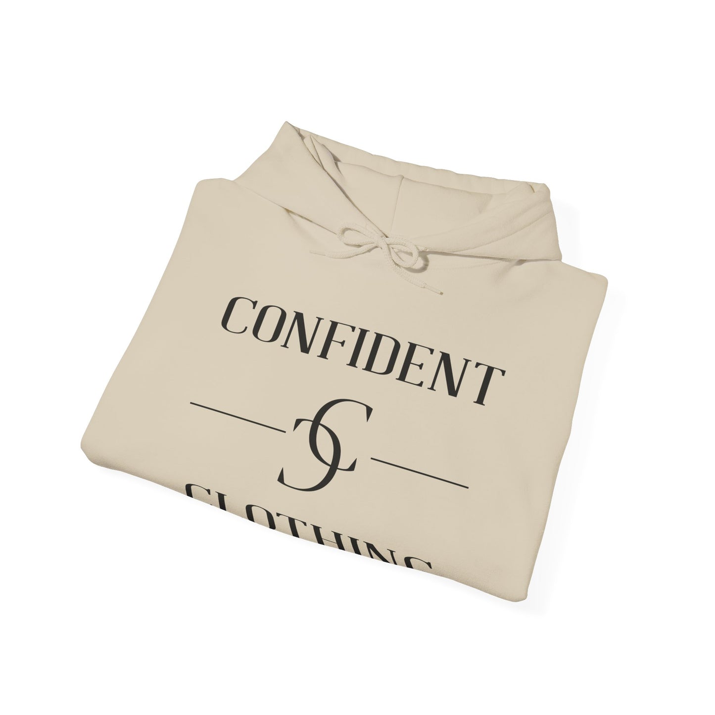 cc (Unisex) multi-color Confident Clothing Luxury Hooded Sweatshirt (black logo)