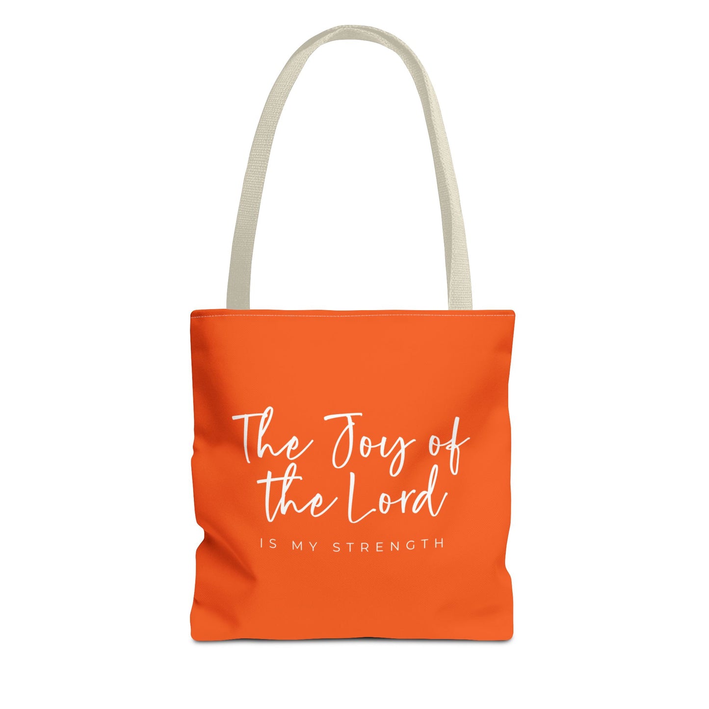 The Joy of the Lord is my Strength Tote Bag (orange)