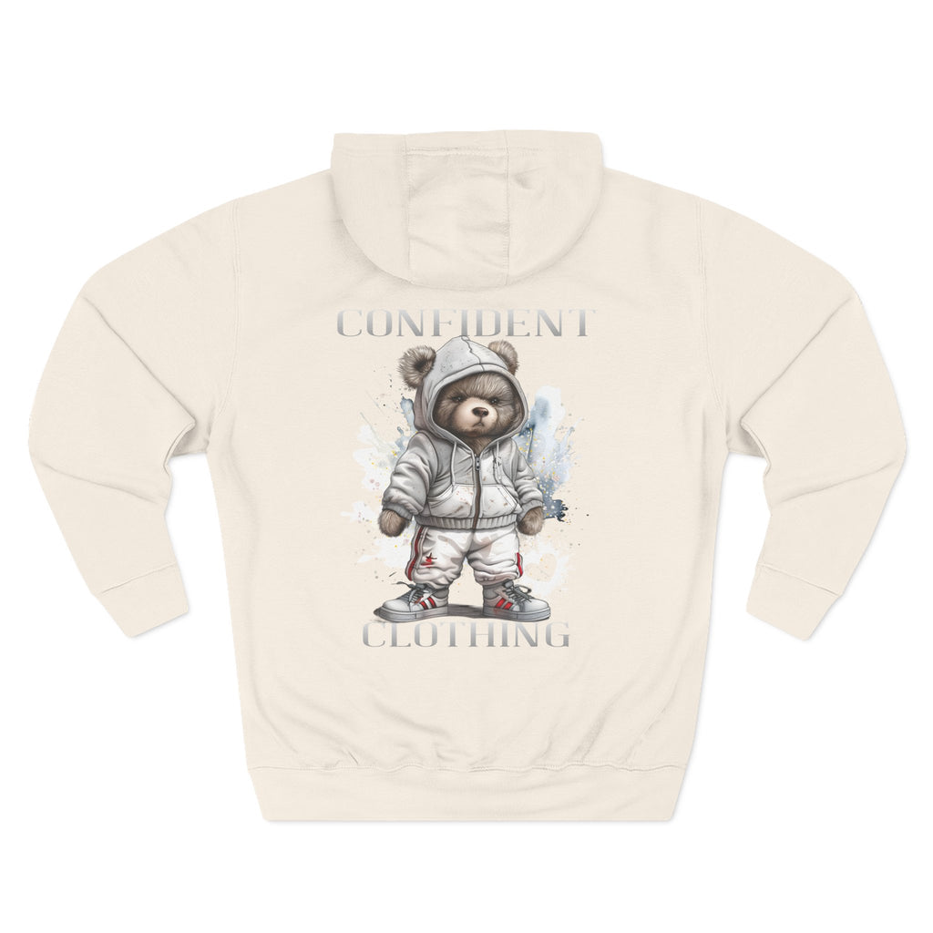 Confident Climbing Astronaut Snow Bear Fleece Hoodie