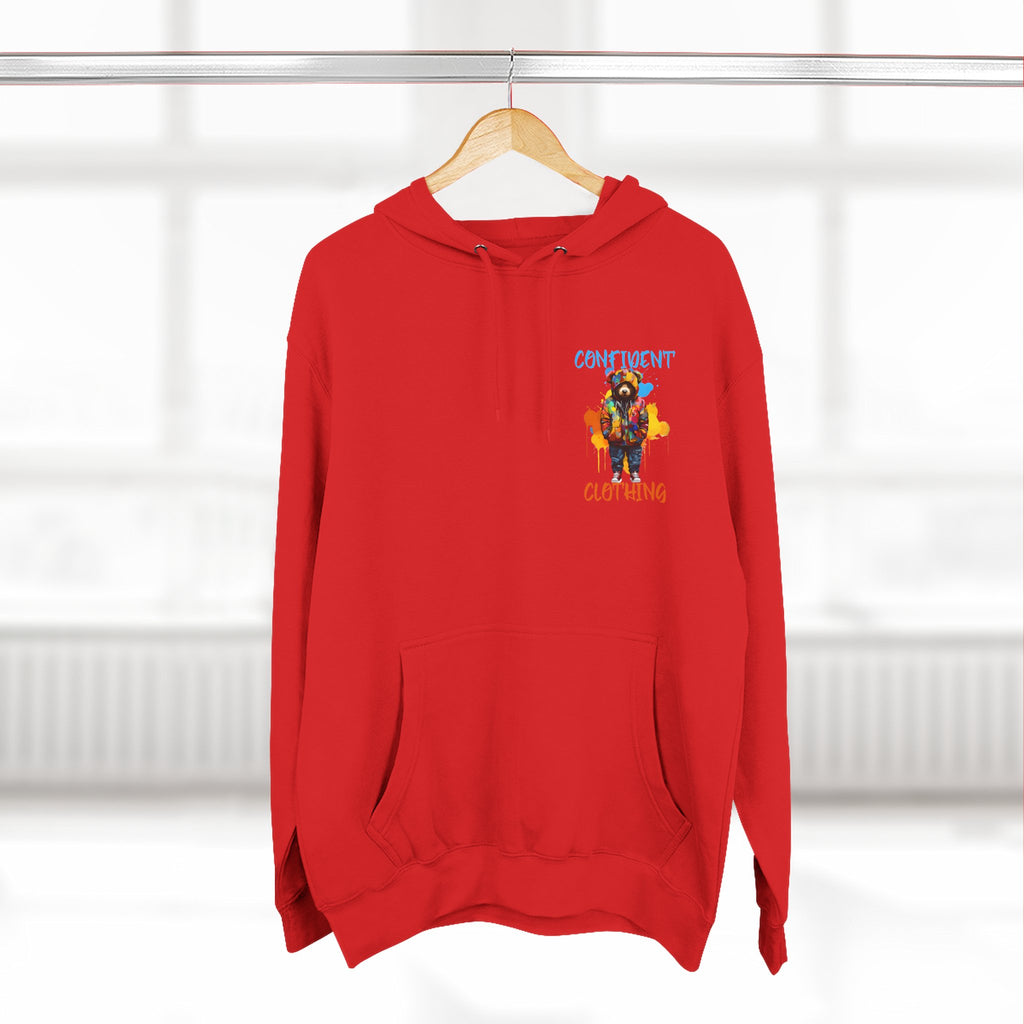 Confident Clothing Bear Graphic Fleece Hoodie