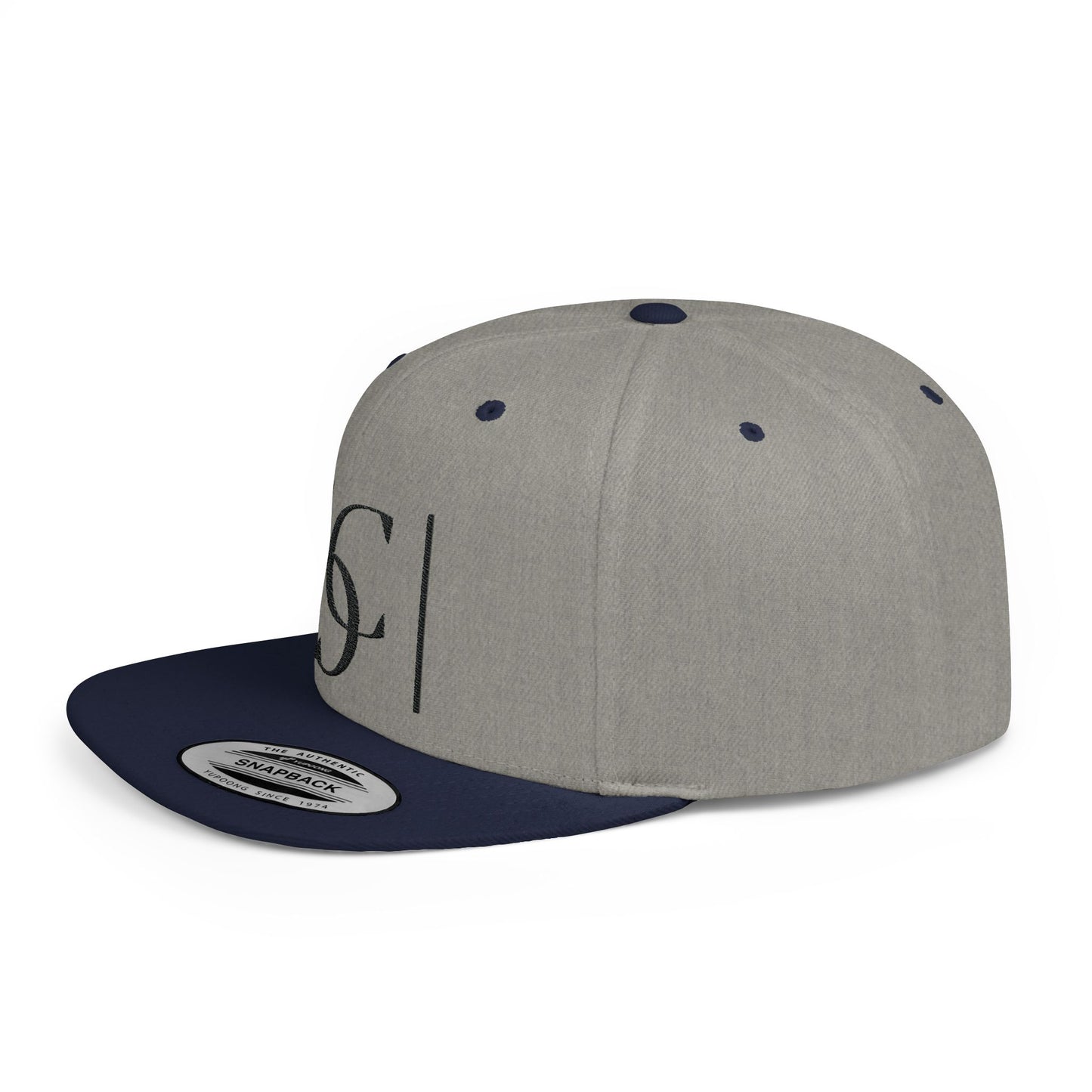 (hats) Confident Clothing "Elite" Flat Bill Snapback (big logo black cc)