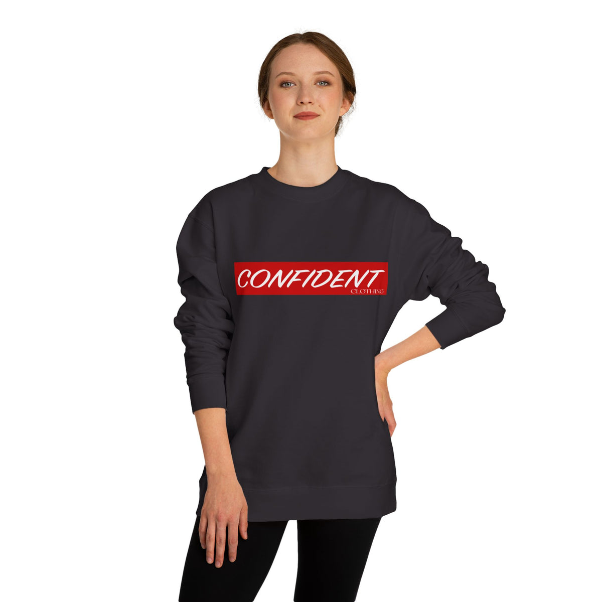 0.7 Confident Clothing Unisex Crew Neck Sweatshirt