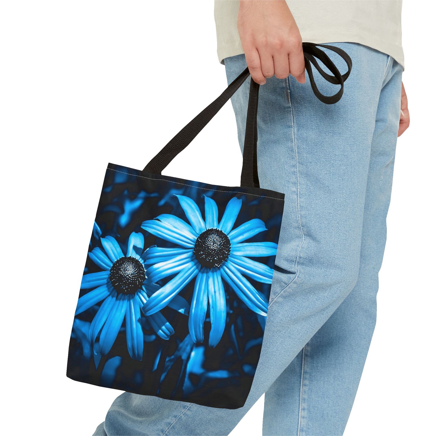 Turquoise Sunflower Tote Bag