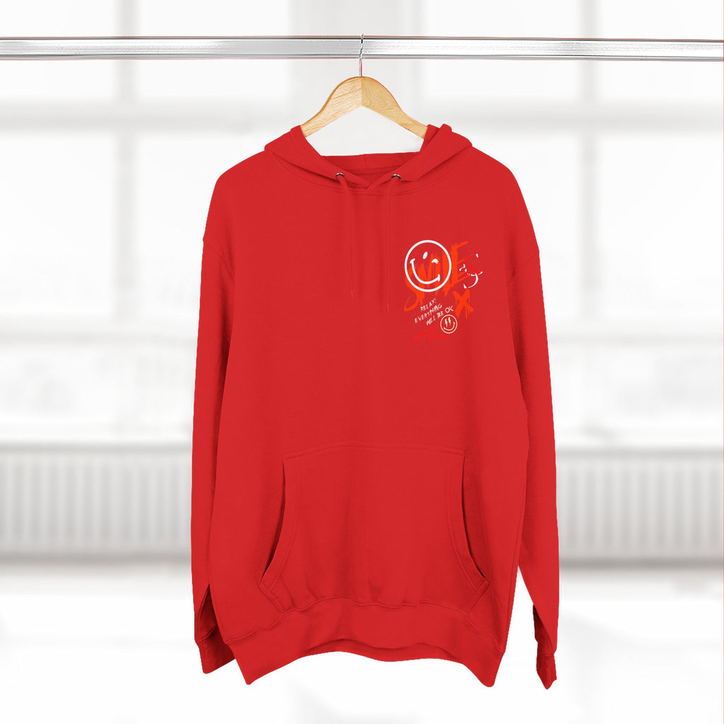 1.5 Confident Clothing Graffiti Hoodie – White “SMILE” Graphic