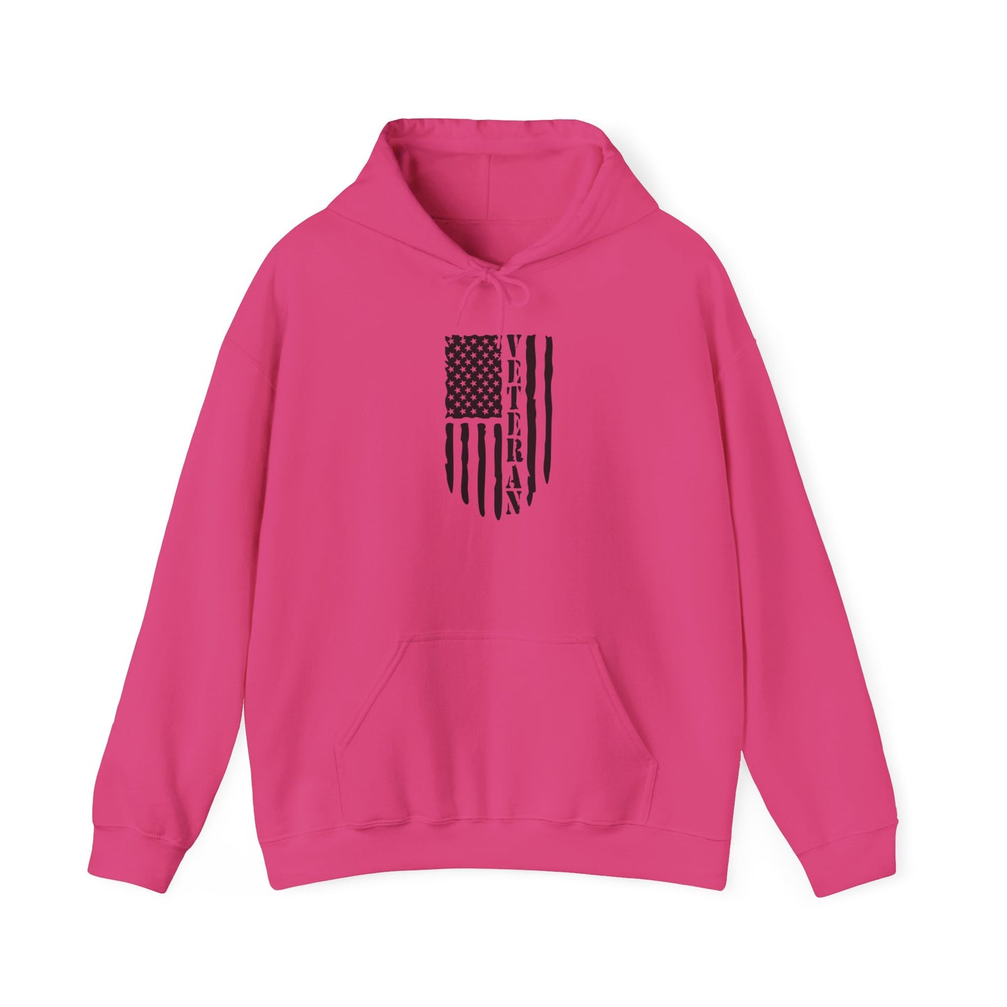 Veteran White Hoodie (black logo)