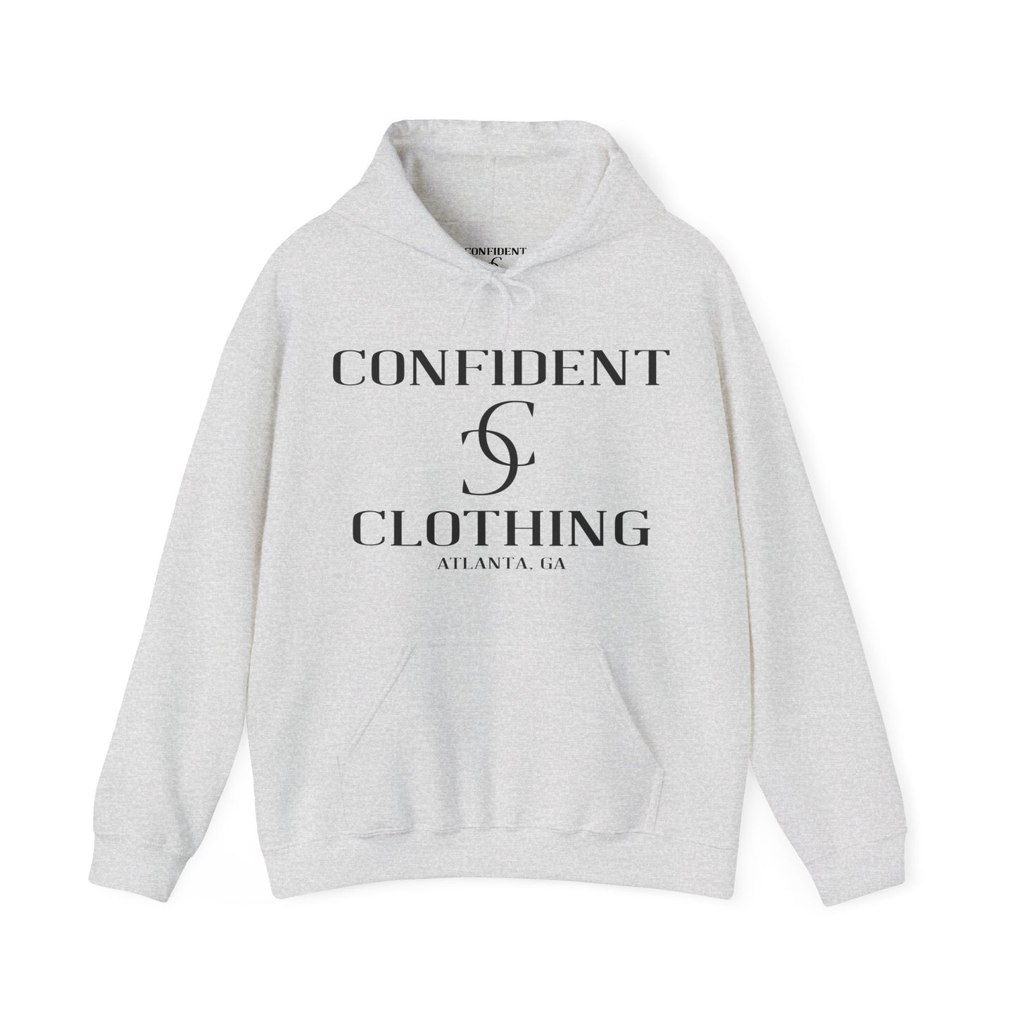 cc (Unisex) multi-color Confident Clothing Luxury Hooded Sweatshirt (black logo)
