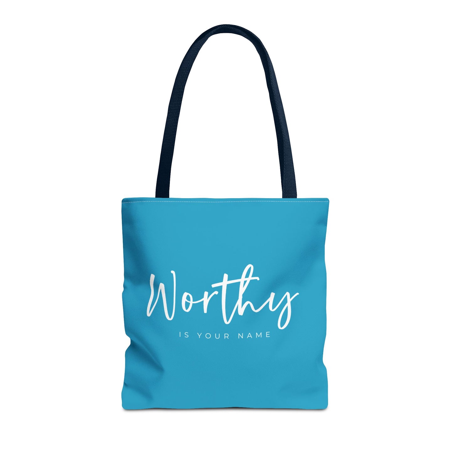 (tote bags) Worthy is Your Name (turquois)