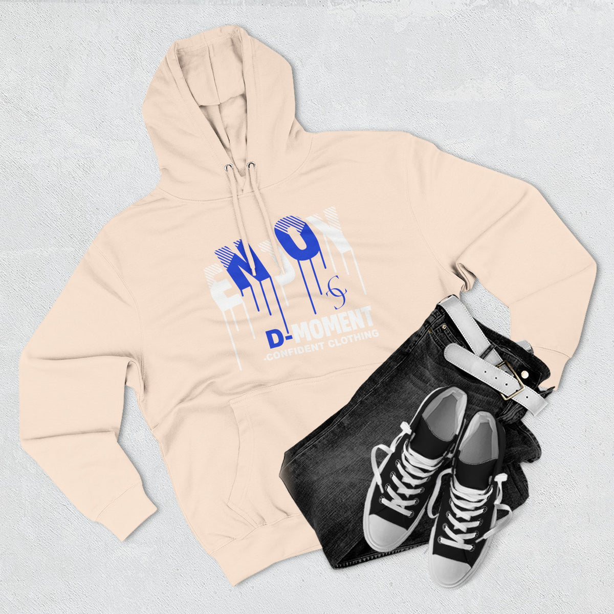 1.0 Confident Clothing Enjoy D Moment Drip Graphic Fleece Hoodie