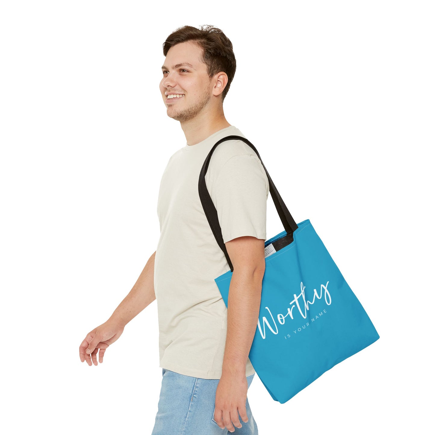 (tote bags) Worthy is Your Name (turquois)