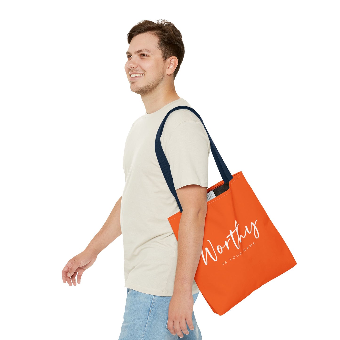 (tote bags) Worthy is Your Name (orange)